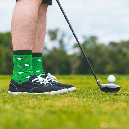Født til å spille golf, tvunget til å jobbe – sokker