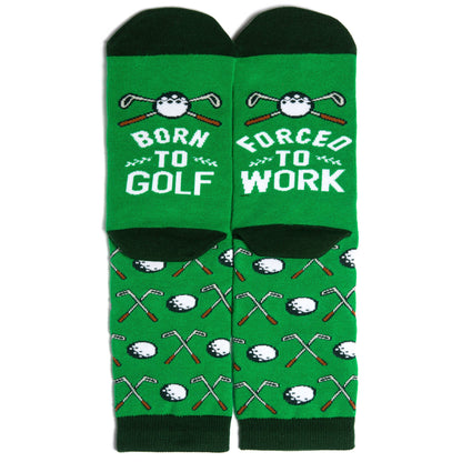 Født til å spille golf, tvunget til å jobbe – sokker