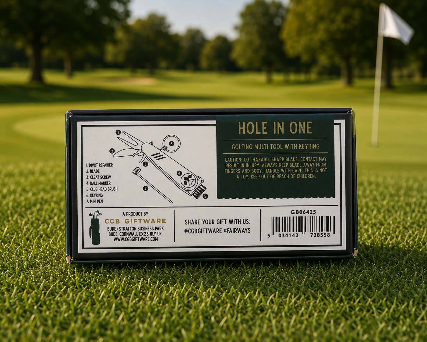 Golf multiverktøy i gaveeske