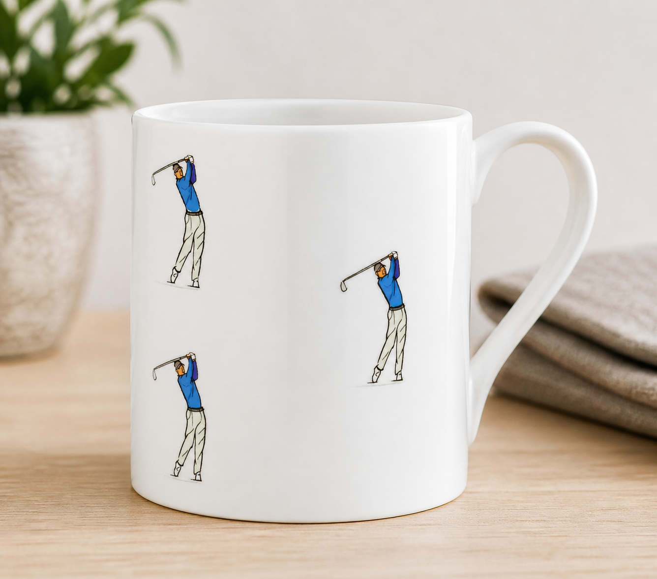 Golfkrus i benporselen med illustrasjon