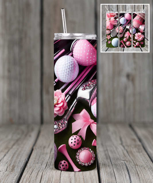 Golf tumbler rosa