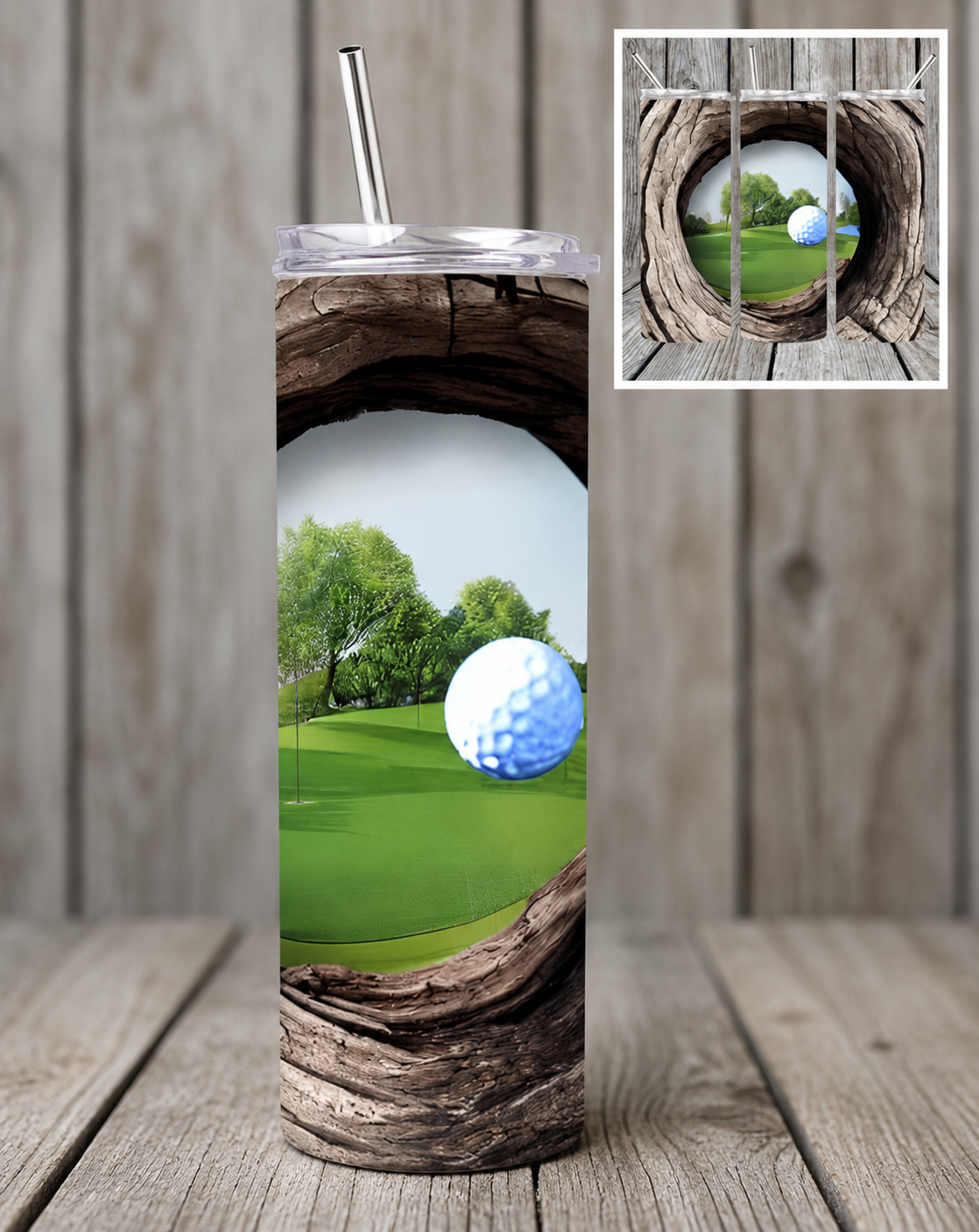 Golfball termokopp i rustfritt stål